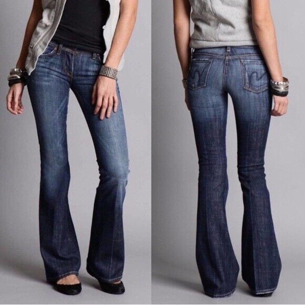 Citizens of Humanity | Women's Blue Lilah Low Waist Flare Bootcut Jeans Size 31